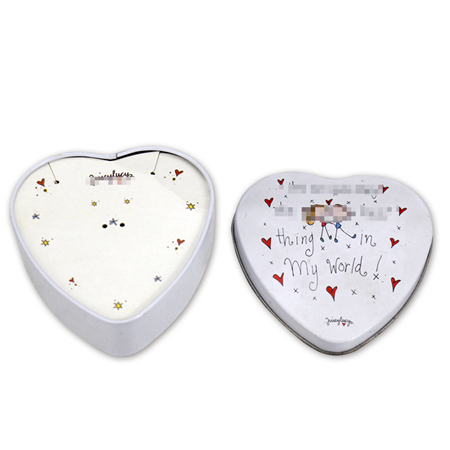 heart shape candy tin cans